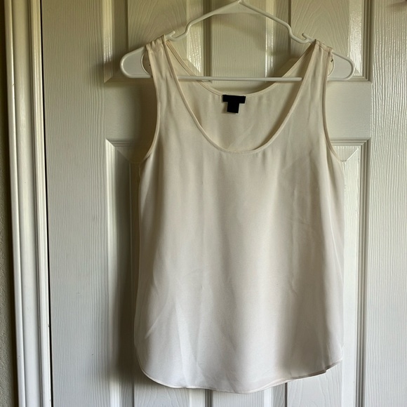 J Crew Cream Silk Shell 0 - Picture 1 of 8